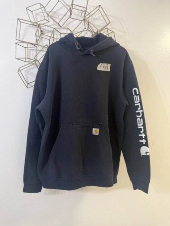 Carhartt Other - Carhartt Men’s Navy Crewneck Hoodie with White Sleeve